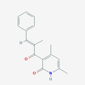 molecular formula C17H17NO2 B3847806 4,6-dimethyl-3-(2-methyl-3-phenylacryloyl)-2(1H)-pyridinone 