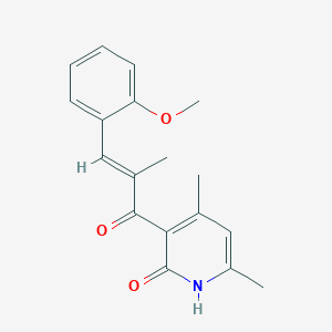 molecular formula C18H19NO3 B3847812 3-[3-(2-methoxyphenyl)-2-methylacryloyl]-4,6-dimethyl-2(1H)-pyridinone CAS No. 5376-16-9