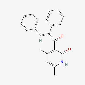 molecular formula C22H19NO2 B3847825 3-(2,3-diphenylacryloyl)-4,6-dimethyl-2(1H)-pyridinone 