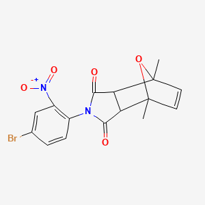 4-(4-bromo-2-nitrophenyl)-1,7-dimethyl-10-oxa-4-azatricyclo[5.2.1.0~2,6~]dec-8-ene-3,5-dione