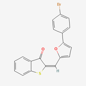 molecular formula C19H11BrO2S B3847866 2-{[5-(4-bromophenyl)-2-furyl]methylene}-1-benzothiophen-3(2H)-one 
