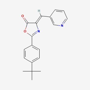molecular formula C19H18N2O2 B3847872 2-(4-tert-butylphenyl)-4-(3-pyridinylmethylene)-1,3-oxazol-5(4H)-one CAS No. 5376-30-7