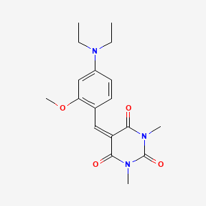 molecular formula C18H23N3O4 B3847881 5-[4-(diethylamino)-2-methoxybenzylidene]-1,3-dimethyl-2,4,6(1H,3H,5H)-pyrimidinetrione 