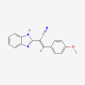 molecular formula C17H13N3O B3847892 2-(1H-苯并咪唑-2-基)-3-(4-甲氧基苯基)丙烯腈 