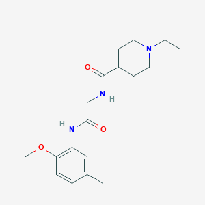 molecular formula C19H29N3O3 B3847904 1-isopropyl-N-{2-[(2-methoxy-5-methylphenyl)amino]-2-oxoethyl}piperidine-4-carboxamide 