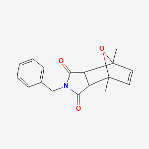 molecular formula C17H17NO3 B3847912 4-benzyl-1,7-dimethyl-10-oxa-4-azatricyclo[5.2.1.0~2,6~]dec-8-ene-3,5-dione 