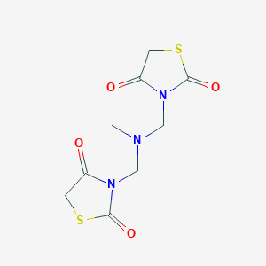molecular formula C9H11N3O4S2 B3847917 3,3'-[(methylimino)bis(methylene)]bis(1,3-thiazolidine-2,4-dione) 