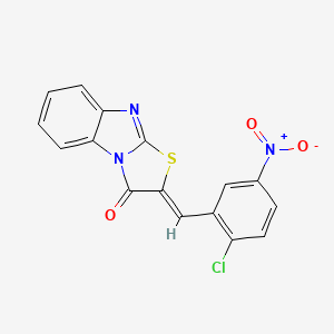 molecular formula C16H8ClN3O3S B3847923 2-(2-chloro-5-nitrobenzylidene)[1,3]thiazolo[3,2-a]benzimidazol-3(2H)-one 