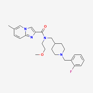 molecular formula C25H31FN4O2 B3847931 N-{[1-(2-fluorobenzyl)-4-piperidinyl]methyl}-N-(2-methoxyethyl)-6-methylimidazo[1,2-a]pyridine-2-carboxamide 