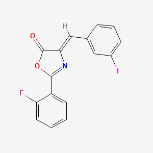 molecular formula C16H9FINO2 B3847957 2-(2-fluorophenyl)-4-(3-iodobenzylidene)-1,3-oxazol-5(4H)-one 