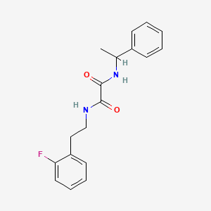 molecular formula C18H19FN2O2 B3847969 N-[2-(2-fluorophenyl)ethyl]-N'-(1-phenylethyl)ethanediamide 