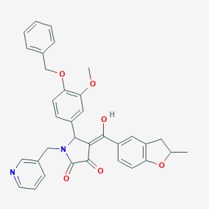 5-[4-(benzyloxy)-3-methoxyphenyl]-3-hydroxy-4-[(2-methyl-2,3-dihydro-1-benzofuran-5-yl)carbonyl]-1-(3-pyridinylmethyl)-1,5-dihydro-2H-pyrrol-2-one