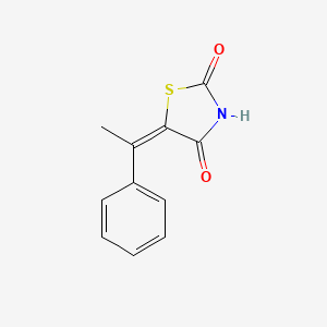 molecular formula C11H9NO2S B3848014 5-(1-phenylethylidene)-1,3-thiazolidine-2,4-dione 