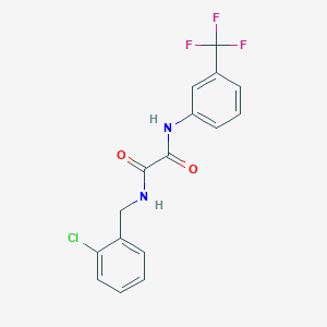 molecular formula C16H12ClF3N2O2 B3848026 N-(2-chlorobenzyl)-N'-[3-(trifluoromethyl)phenyl]ethanediamide 