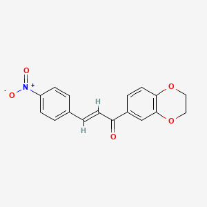 molecular formula C17H13NO5 B3848079 1-(2,3-dihydro-1,4-benzodioxin-6-yl)-3-(4-nitrophenyl)-2-propen-1-one 