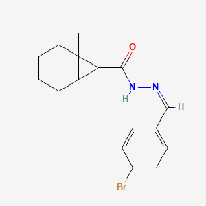 molecular formula C16H19BrN2O B3848136 N'-(4-bromobenzylidene)-1-methylbicyclo[4.1.0]heptane-7-carbohydrazide 