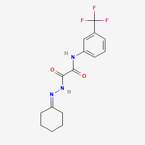 molecular formula C15H16F3N3O2 B3848159 2-(2-cyclohexylidenehydrazino)-2-oxo-N-[3-(trifluoromethyl)phenyl]acetamide 