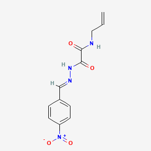 molecular formula C12H12N4O4 B3848164 N-allyl-2-[2-(4-nitrobenzylidene)hydrazino]-2-oxoacetamide 
