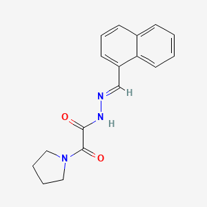 molecular formula C17H17N3O2 B3848180 N'-(1-naphthylmethylene)-2-oxo-2-(1-pyrrolidinyl)acetohydrazide 