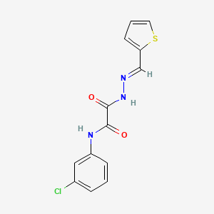 molecular formula C13H10ClN3O2S B3848187 N-(3-chlorophenyl)-2-oxo-2-[2-(2-thienylmethylene)hydrazino]acetamide 