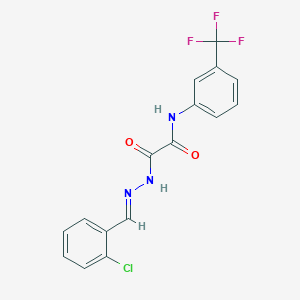2-[2-(2-chlorobenzylidene)hydrazino]-2-oxo-N-[3-(trifluoromethyl)phenyl]acetamide