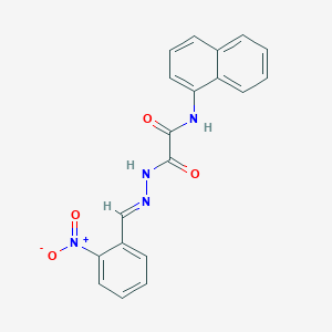 molecular formula C19H14N4O4 B3848201 N-1-naphthyl-2-[2-(2-nitrobenzylidene)hydrazino]-2-oxoacetamide CAS No. 331264-87-0