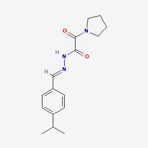 molecular formula C16H21N3O2 B3848204 N'-(4-isopropylbenzylidene)-2-oxo-2-(1-pyrrolidinyl)acetohydrazide 