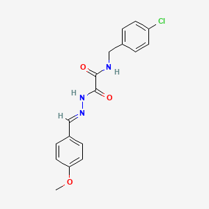 molecular formula C17H16ClN3O3 B3848209 N-(4-chlorobenzyl)-2-[2-(4-methoxybenzylidene)hydrazino]-2-oxoacetamide 