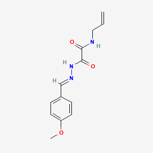 molecular formula C13H15N3O3 B3848214 N-allyl-2-[2-(4-methoxybenzylidene)hydrazino]-2-oxoacetamide 