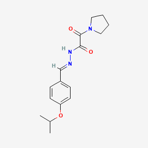 molecular formula C16H21N3O3 B3848219 N'-(4-isopropoxybenzylidene)-2-oxo-2-(1-pyrrolidinyl)acetohydrazide 