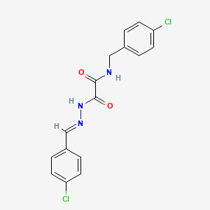molecular formula C16H13Cl2N3O2 B3848229 N-(4-chlorobenzyl)-2-[2-(4-chlorobenzylidene)hydrazino]-2-oxoacetamide 