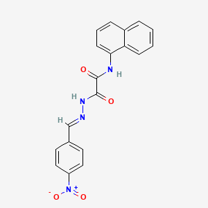 molecular formula C19H14N4O4 B3848231 N-1-naphthyl-2-[2-(4-nitrobenzylidene)hydrazino]-2-oxoacetamide CAS No. 415940-30-6