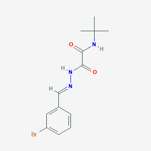 molecular formula C13H16BrN3O2 B3848237 2-[2-(3-bromobenzylidene)hydrazino]-N-(tert-butyl)-2-oxoacetamide 