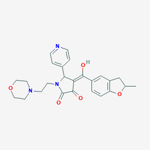 3-hydroxy-4-[(2-methyl-2,3-dihydro-1-benzofuran-5-yl)carbonyl]-1-[2-(4-morpholinyl)ethyl]-5-(4-pyridinyl)-1,5-dihydro-2H-pyrrol-2-one