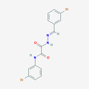molecular formula C15H11Br2N3O2 B3848250 2-[2-(3-bromobenzylidene)hydrazino]-N-(3-bromophenyl)-2-oxoacetamide 