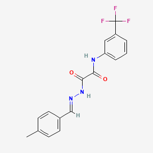 molecular formula C17H14F3N3O2 B3848256 2-[2-(4-methylbenzylidene)hydrazino]-2-oxo-N-[3-(trifluoromethyl)phenyl]acetamide 