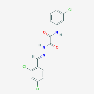 molecular formula C15H10Cl3N3O2 B3848259 N-(3-chlorophenyl)-2-[2-(2,4-dichlorobenzylidene)hydrazino]-2-oxoacetamide 