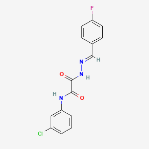 molecular formula C15H11ClFN3O2 B3848266 N-(3-chlorophenyl)-2-[2-(4-fluorobenzylidene)hydrazino]-2-oxoacetamide 
