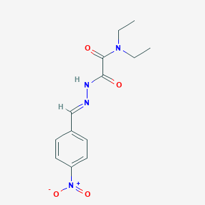 molecular formula C13H16N4O4 B3848270 N,N-diethyl-2-[2-(4-nitrobenzylidene)hydrazino]-2-oxoacetamide CAS No. 5379-28-2