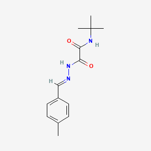 molecular formula C14H19N3O2 B3848276 N-(tert-butyl)-2-[2-(4-methylbenzylidene)hydrazino]-2-oxoacetamide 