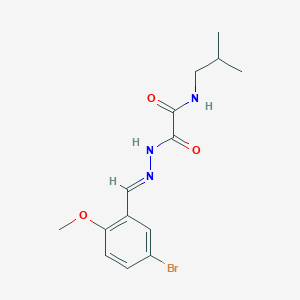 2-[2-(5-bromo-2-methoxybenzylidene)hydrazino]-N-isobutyl-2-oxoacetamide