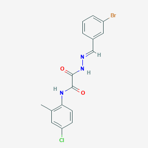molecular formula C16H13BrClN3O2 B3848286 2-[2-(3-bromobenzylidene)hydrazino]-N-(4-chloro-2-methylphenyl)-2-oxoacetamide 