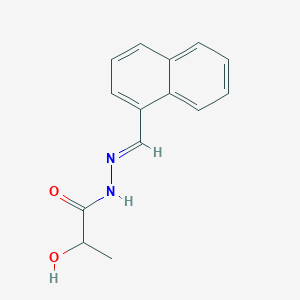 molecular formula C14H14N2O2 B3848299 2-hydroxy-N'-(1-naphthylmethylene)propanohydrazide 