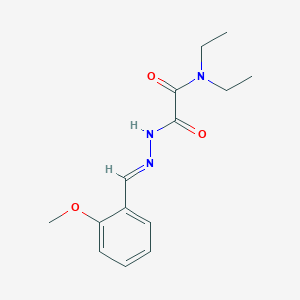 molecular formula C14H19N3O3 B3848307 N,N-diethyl-2-[2-(2-methoxybenzylidene)hydrazino]-2-oxoacetamide 