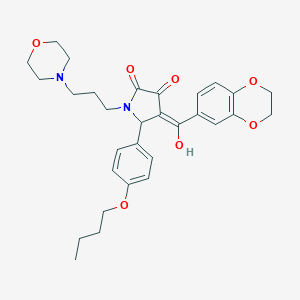 5-(4-butoxyphenyl)-4-(2,3-dihydro-1,4-benzodioxin-6-ylcarbonyl)-3-hydroxy-1-[3-(4-morpholinyl)propyl]-1,5-dihydro-2H-pyrrol-2-one