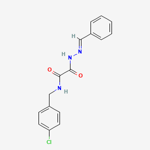 molecular formula C16H14ClN3O2 B3848324 2-(2-benzylidenehydrazino)-N-(4-chlorobenzyl)-2-oxoacetamide 