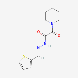 molecular formula C12H15N3O2S B3848327 2-oxo-2-(1-piperidinyl)-N'-(2-thienylmethylene)acetohydrazide 