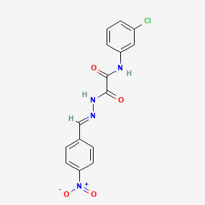 molecular formula C15H11ClN4O4 B3848335 N-(3-chlorophenyl)-2-[2-(4-nitrobenzylidene)hydrazino]-2-oxoacetamide 