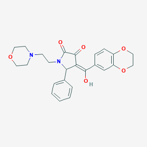 4-(2,3-dihydro-1,4-benzodioxin-6-ylcarbonyl)-3-hydroxy-1-[2-(4-morpholinyl)ethyl]-5-phenyl-1,5-dihydro-2H-pyrrol-2-one