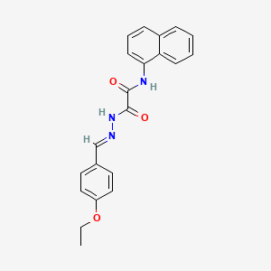 molecular formula C21H19N3O3 B3848375 2-[2-(4-ethoxybenzylidene)hydrazino]-N-1-naphthyl-2-oxoacetamide 